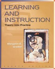 Cover of: Learning and Instruction by Margaret E. Gredler, Margaret E. Gredler