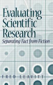 Cover of: Evaluating Scientific Research by Fred Leavitt, Fred Leavitt