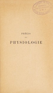 Cover of: Précis de physiologie