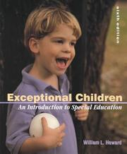 Cover of: Exceptional children: an introduction to special education