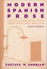 Cover of: Modern Spanish Prose by Gustave W. Andrian