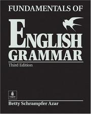 Cover of: Fundamentals of English grammar by Betty Schrampfer Azar