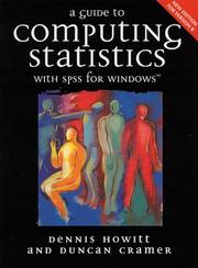Cover of: A Guide to Computing with SPSS for Windows by Dennis Howitt, Duncan Cramer