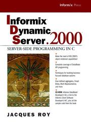 Cover of: Informix Dynamic Server.2000 by Jacques Roy