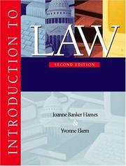 Introduction to law by Joanne Banker Hames
