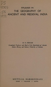 Cover of: Studies in the geography of ancient and medieval India