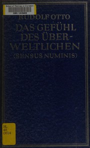 Cover of: Das Gefuehl des Ueberweltlichen (sensus numinis)