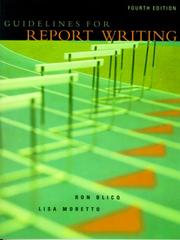 Cover of: Guidelines for Report Writing