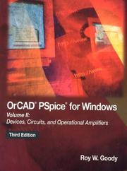 Cover of: OrCAD PSpice for Windows, Volume II: Devices, Circuits, and Operational Amplifiers (3rd Edition)