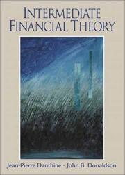 Cover of: Intermediate Financial Theory by Jean-Pierre Danthine, John B. Donaldson