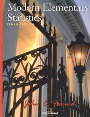 Cover of: Modern elementary statistics. by John E. Freund, John E. Freund