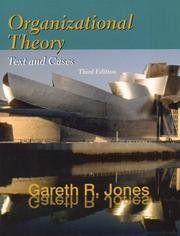 Cover of: Organizational Theory: Text and Cases (3rd Edition)