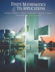 Cover of: Finite mathematics & its applications by Larry Joel Goldstein