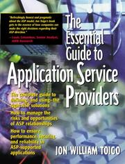 Cover of: Essential Guide to Application Service Providers, The by Jon William Toigo