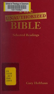 Cover of: The unauthorized Bible: selected readings
