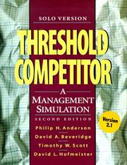 Cover of: Threshold competitor: a management simulation