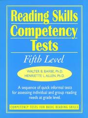 Cover of: Reading Skills Competency Tests : Fifth Level (J-B Ed: Ready-to-Use Activities)