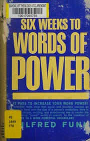 Cover of: Six weeks to words of power.