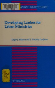 Cover of: Developing leaders for urban ministries