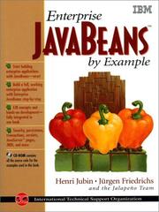 Cover of: Enterprise Javabeans by Example by Henri Jubin, Jurgen Friedrichs, Henri Jubin, Jurgen Friedrichs