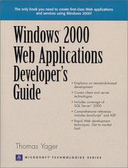 Cover of: Windows 2000 Web Applications Developer's Guide (Prentice Hall Ptr Microsoft Technologies Series)