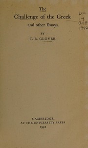 Cover of: The challenge of the Greek, and other essays