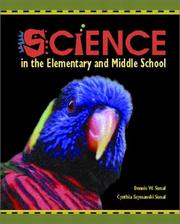 Cover of: Science in the Elementary and Middle School by Dennis W. Sunal, Cynthia Szymanski Sunal