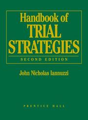 Cover of: Handbook of Trial Strategies