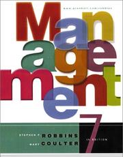 Cover of: Management (7th Edition) by Stephen P. Robbins, Mary K. Coulter