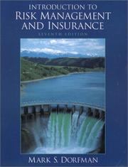 Cover of: Introduction to Risk Management and Insurance (7th Edition) by Mark S. Dorfman, Mark S. Dorfman