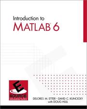 Cover of: Introduction to MATLAB 6