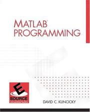 Cover of: MatLAB Programming by David Kuncicky