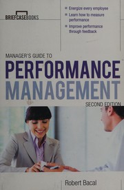 Cover of: Performance management by Robert Bacal