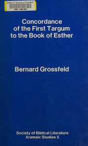 Cover of: Concordance of the First Targum to the book of Esther