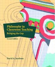 Cover of: Philosophy in classroom teaching by David Jacobsen