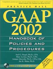 Cover of: Gaap Handbook of Policies and Procedures: 2002 (Gaap Handbook of Policies and Procedures, 2002)