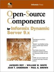 Cover of: Open-Source Components for Informix Dynamic Server 9.x