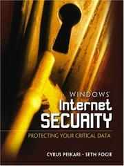 Cover of: Windows Internet Security by Seth Fogie, Cyrus Peikari