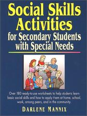 Cover of: Social Skills Activities: for Secondary Students with Special Needs
