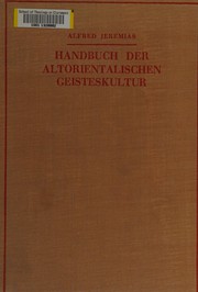 Cover of: Handbuch der altorientalischen geisteskultur