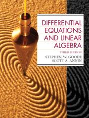 Cover of: Differential Equations and Linear Algebra (3rd Edition) by Stephen W. Goode, Scott A. Annin