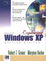 Cover of: Getting Started With Windows XP by Robert T. Grauer, Robert T. Grauer, Maryann Barber