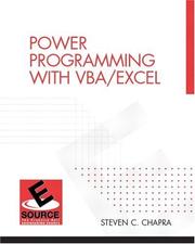 Cover of: Power programming with VBA/Excel