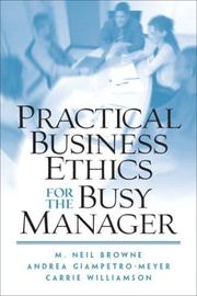Cover of: Practical Business Ethics for the Busy Manager