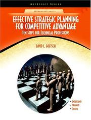 Cover of: Effective Strategic Planning for Competitive Advantage | David L. Goetsch