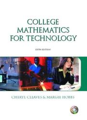 Cover of: College mathematics for technology. by Cheryl S. Cleaves