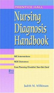 Cover of: Prentice Hall Nursing Diagnosis Handbook by Judith M. Wilkinson