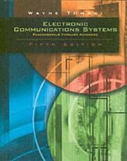 Cover of: Electronic communications systems by Wayne Tomasi
