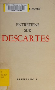 Entretiens sur Descartes by Alexandre Koyré