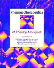 Cover of: Pharmacotherapeutics by Ellis Quinn Youngkin, Kathleen B. Sawin, Jeanette F. Kissinger, Debra S. Israel